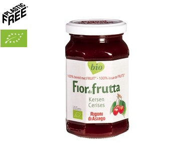 6 jars Organic Cherry Fruit Spread 250g x 6- Fiordifrutta