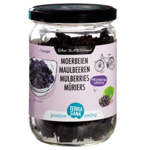 6 jars organic Black Mulberries 190g  x 6- TerraSana